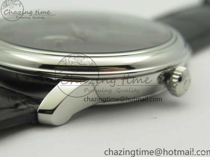 0413 De Ville Prestige Small Second TWF 1:1 Best Edition Black Dial on Black Leather Strap MIYOTA Resilient 8037